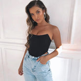 Cropped Corset Velvet Fashion