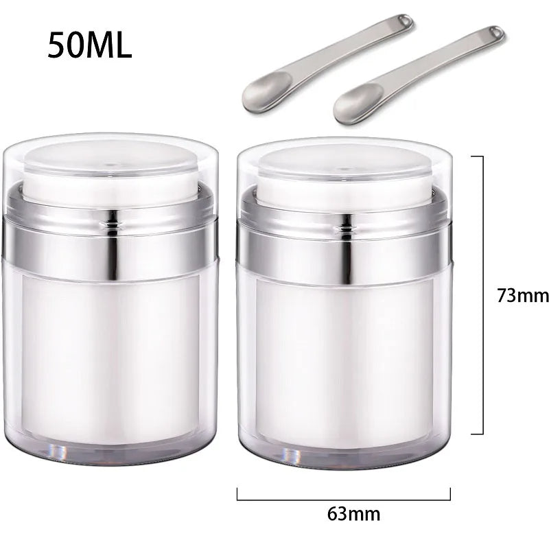 Potes para Skincare e Colher de Plástico