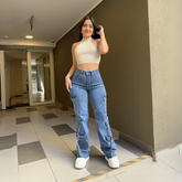 Calça Jeans Cargo Tokio