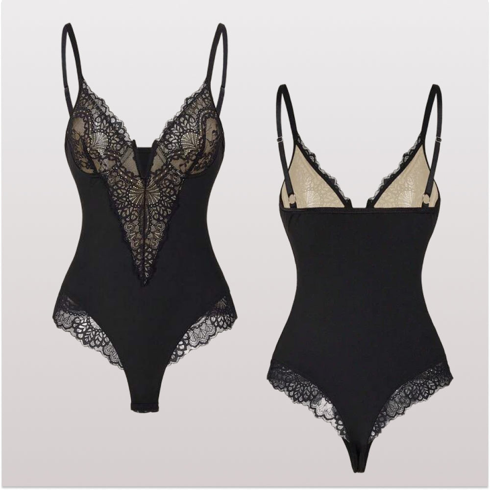 Body Modelador de Renda - Luxo Slim + BRINDE Calcinha Modeladora
