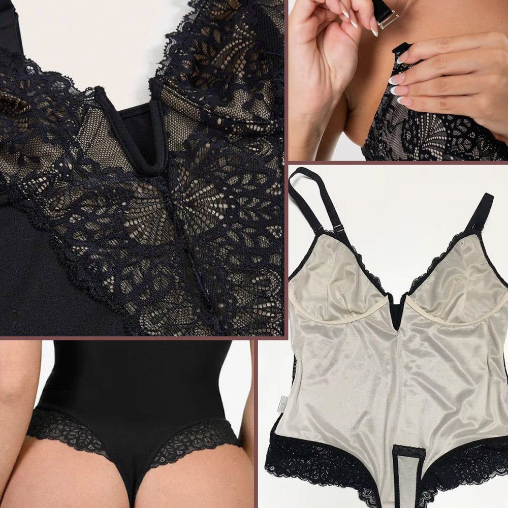 Body Modelador de Renda - Luxo Slim + BRINDE Calcinha Modeladora