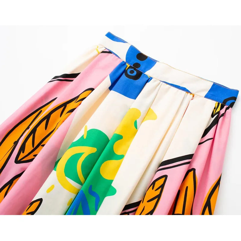 Conjunto Feminino com Saia Midi Boho Printed