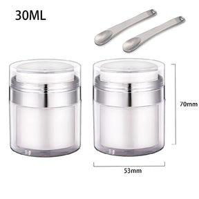 Potes para Skincare e Colher de Plástico