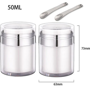 Potes para Skincare e Colher de Plástico