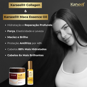 Kit Colágeno Supreme: Hidratação Profunda e Controle do Frizz [Máscara Hidratante + Maca Essence Oil]
