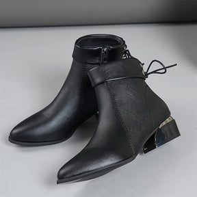 Bota Cano Curto Veluna com Amarração - LANÇAMENTO INVERNO 2025