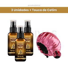 Tônico Capilar Biotina Premium + Touca de Cetim [Combo HAIR POWER]