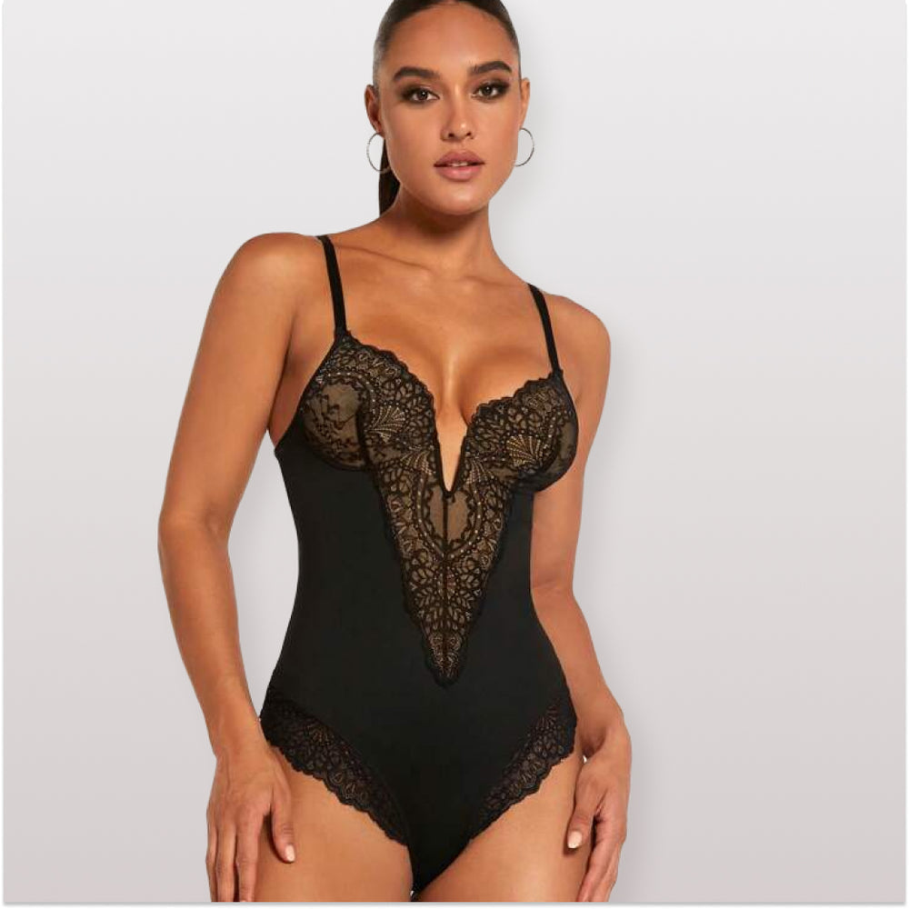 Body Modelador de Renda - Luxo Slim + BRINDE Calcinha Modeladora