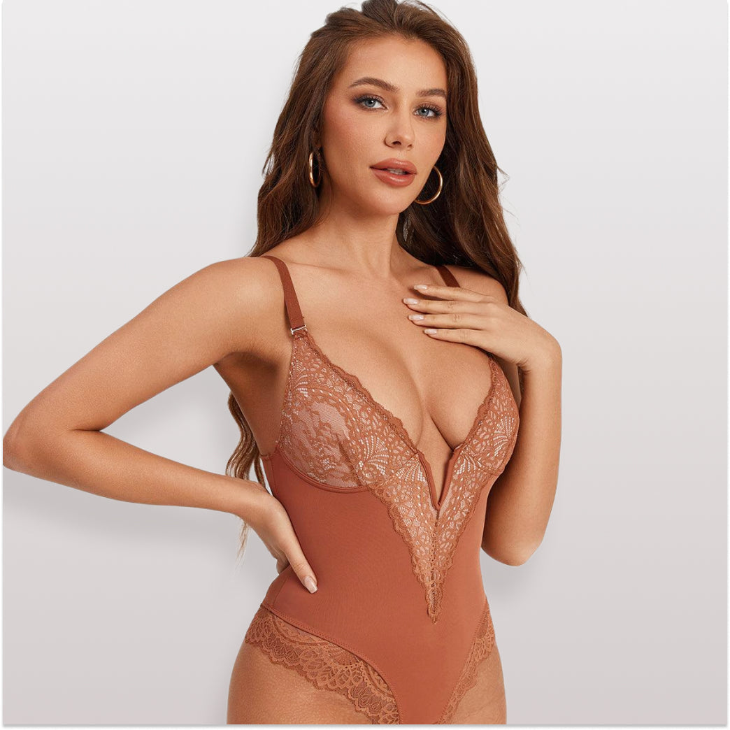 Body Modelador de Renda - Luxo Slim + BRINDE Calcinha Modeladora