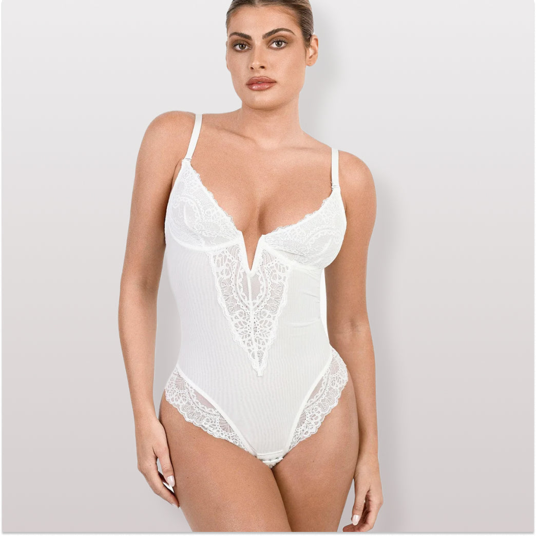 Body Modelador de Renda - Luxo Slim + BRINDE Calcinha Modeladora