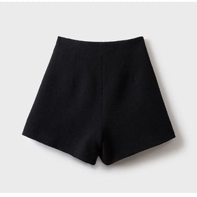 Short Saia de Lã com Botões