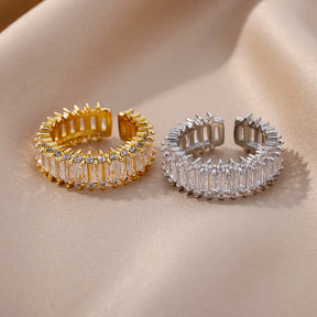 Anel Crown com Zircônia Cúbica