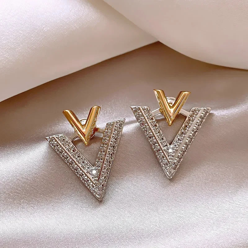 Brinco Duo Victoria Banhado a Ouro 14K