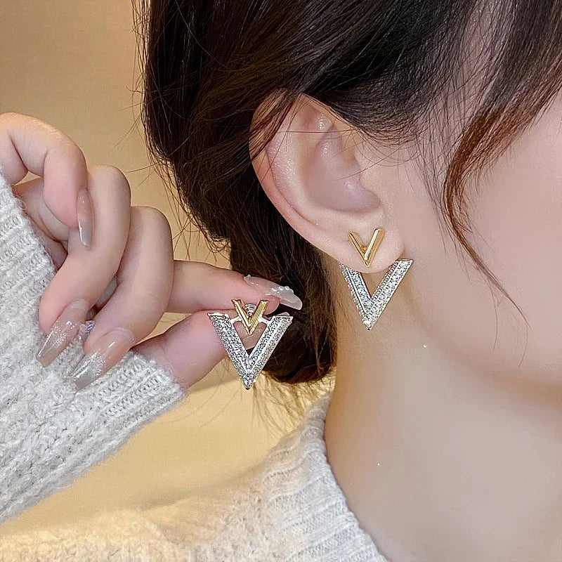 Brinco Duo Victoria Banhado a Ouro 14K