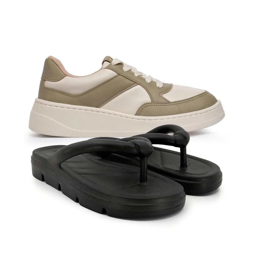 Tenis Ortopédico Modare + Chinelo Poofy Usaflex [LIQUIDAÇÃO]