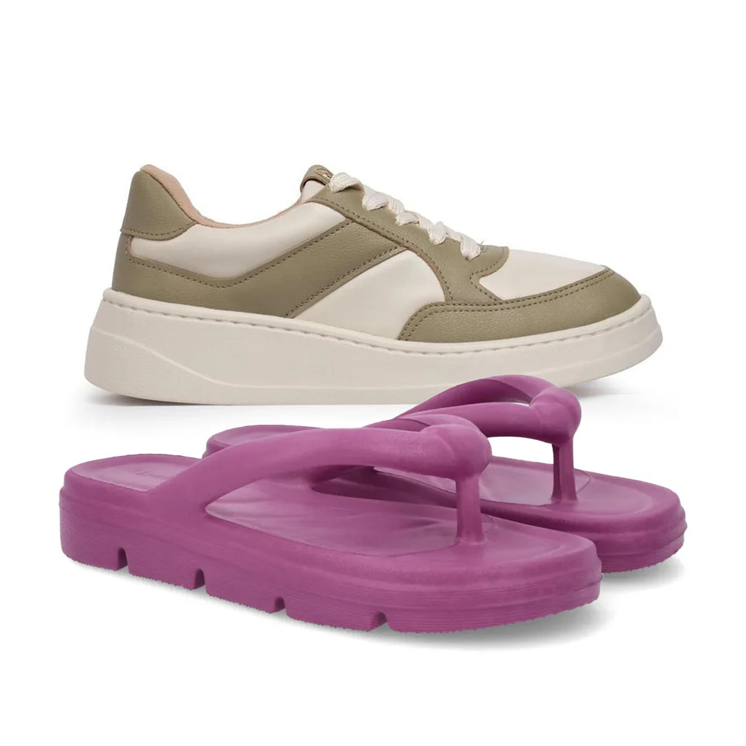 Tenis Ortopédico Modare + Chinelo Poofy Usaflex [LIQUIDAÇÃO]
