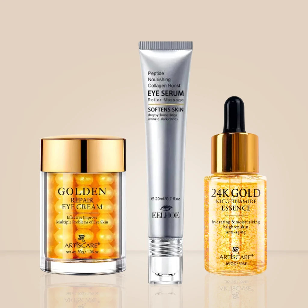 Kit Renew 24K Golden [Anti Rugas + Hidratação + Clareador de Olheiras]