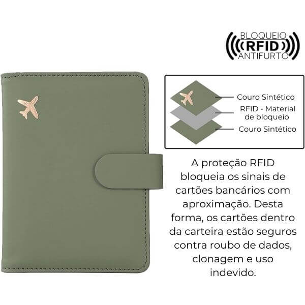 Carteira para Passaporte Slim Travel