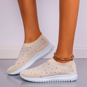 Tênis Feminino Slip On Fashion Strass