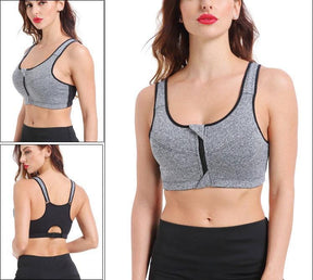 Top Fitness Confort com Ziper de Alta Sustentação