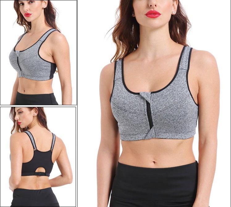 Top Fitness Confort com Ziper de Alta Sustentação