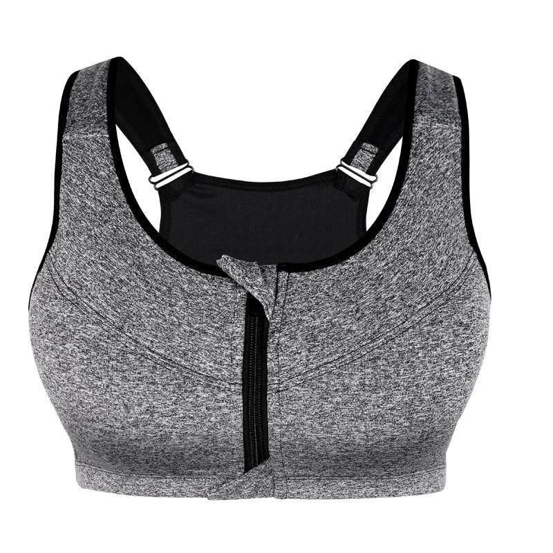 Top Fitness Confort com Ziper de Alta Sustentação