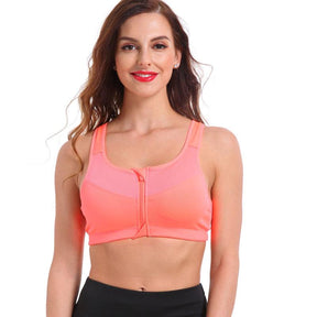 Top Fitness Confort com Ziper de Alta Sustentação