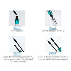 Máscara de Cílios 2 em 1 QIC 3D