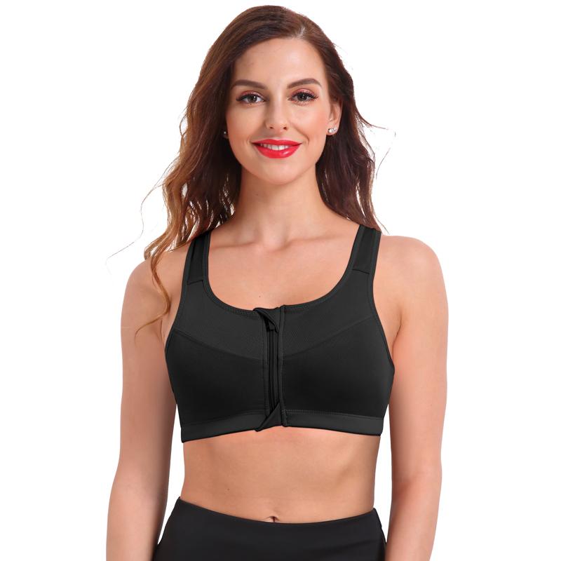 Top Fitness Confort com Ziper de Alta Sustentação